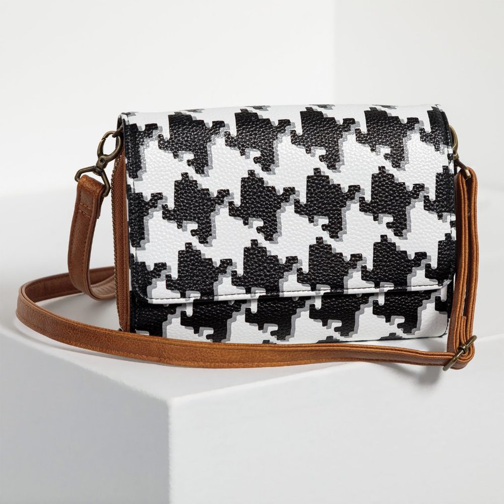 🆒Thirty-One Inspired Crossbody Ltd  -Classic Houndstooth Pebble